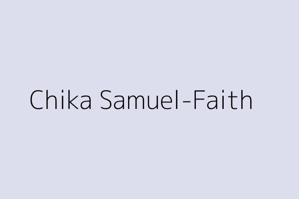 Chika Samuel-Faith